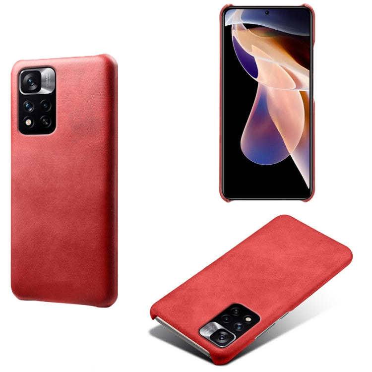 For Xiaomi Redmi Note 11 Pro+ Calf Texture PC + PU Phone Case