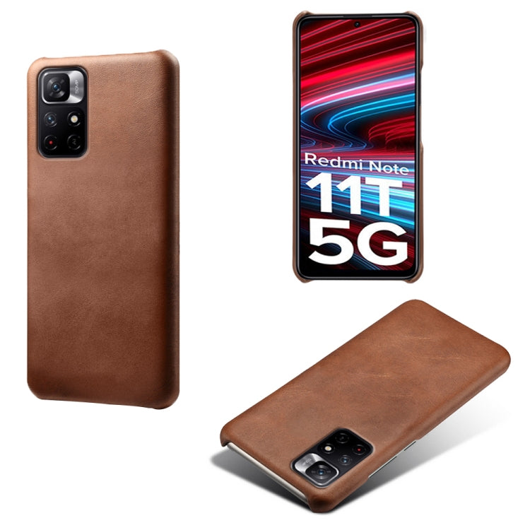 For Xiaomi Redmi Note 11T 5G Calf Texture PC + PU Phone Case
