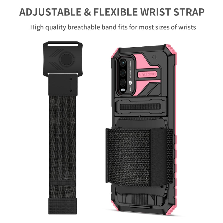 For Xiaomi Poco M3 / Redmi Note 9 4G Armor Wristband Phone Case