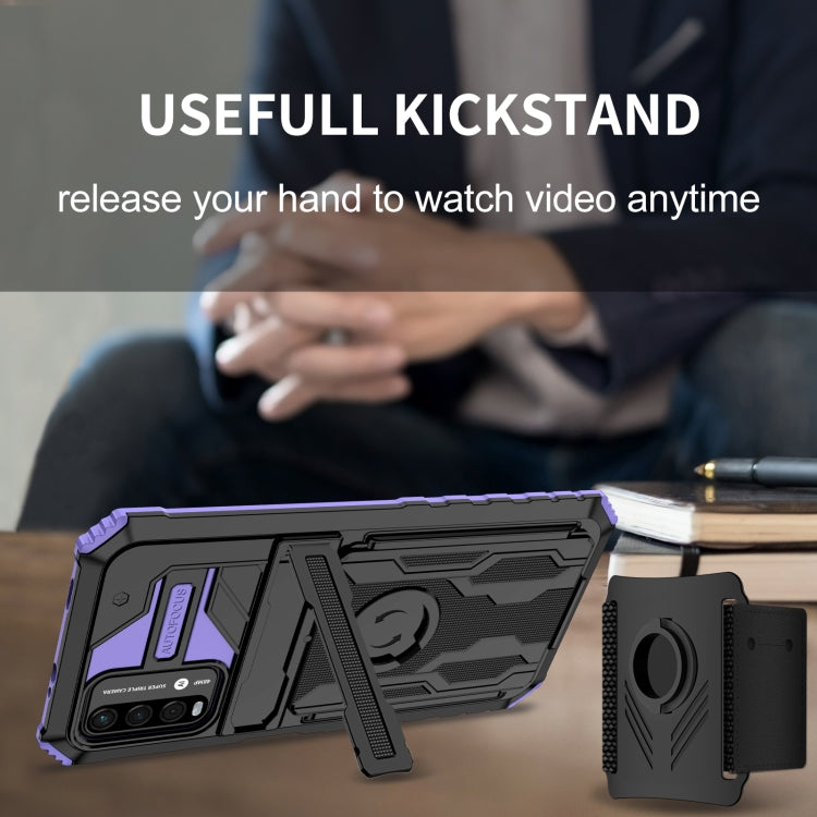 For Xiaomi Poco M3 / Redmi Note 9 4G Armor Wristband Phone Case