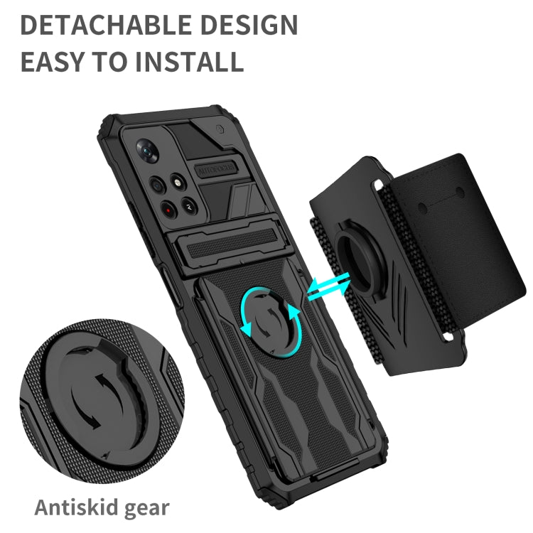 For Xiaomi Redmi Note 11 5G / Poco M4 Pro 5G Armor Wristband Phone Case