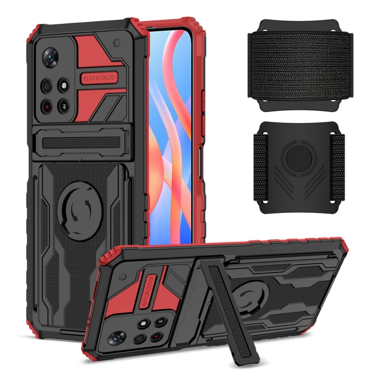 For Xiaomi Redmi Note 11 5G / Poco M4 Pro 5G Armor Wristband Phone Case