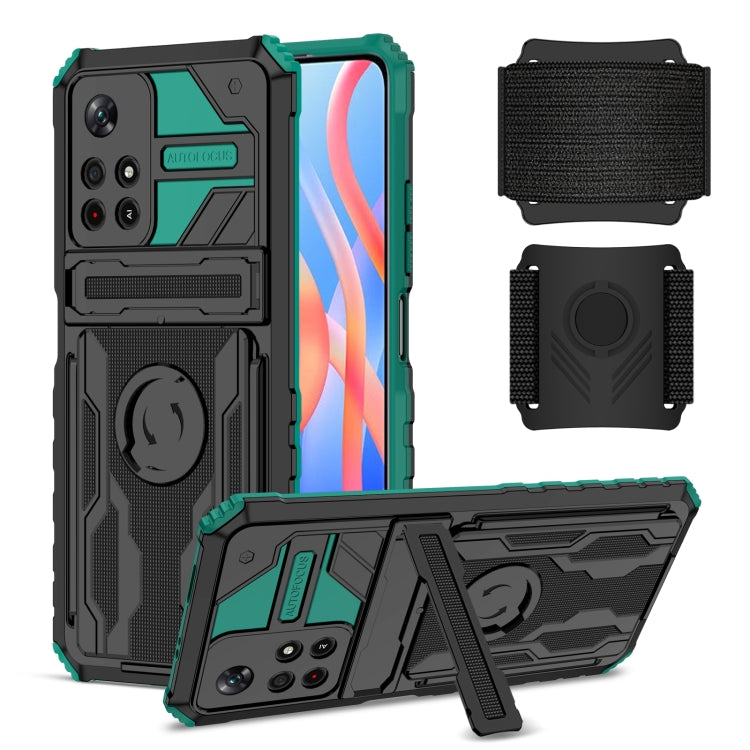 For Xiaomi Redmi Note 11 5G / Poco M4 Pro 5G Armor Wristband Phone Case
