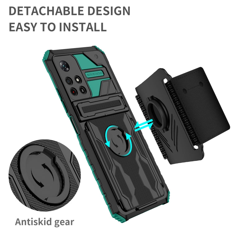 For Xiaomi Redmi Note 11 5G / Poco M4 Pro 5G Armor Wristband Phone Case