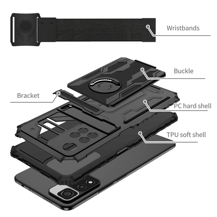 For Xiaomi Redmi Note 11 Pro Armor Wristband Phone Case