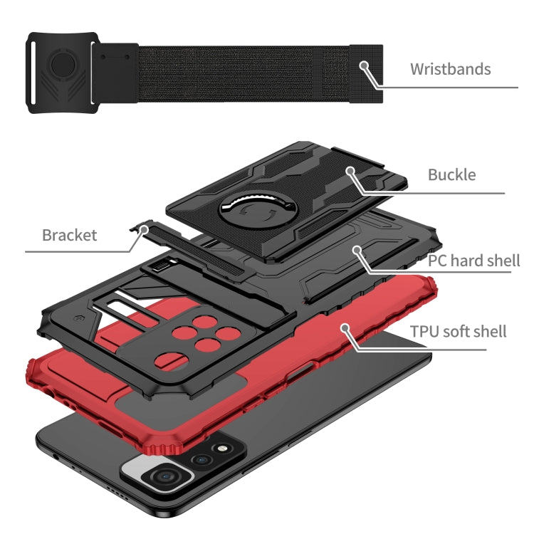 For Xiaomi Redmi Note 11 Pro Armor Wristband Phone Case