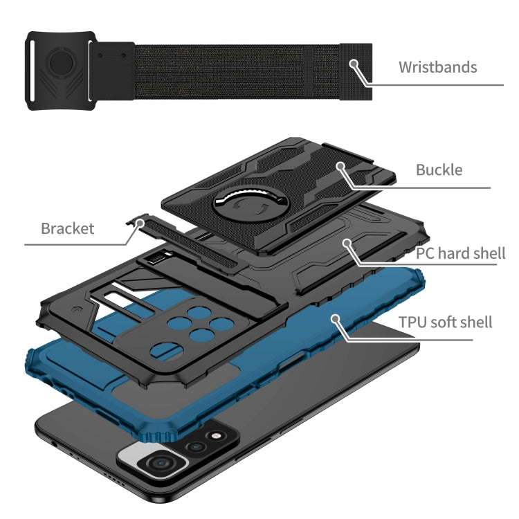 For Xiaomi Redmi Note 11 Pro Armor Wristband Phone Case