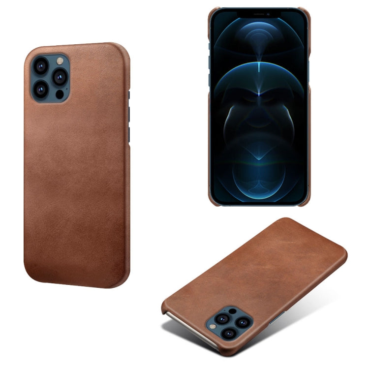 For iPhone 13 Pro Max Calf Texture PC + PU Phone Case