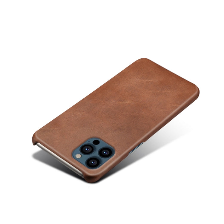 For iPhone 13 Pro Max Calf Texture PC + PU Phone Case