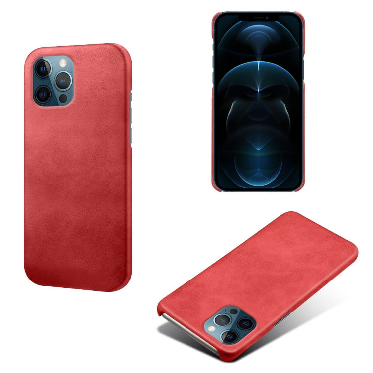 For iPhone 12 Pro Max Calf Texture PC + PU Phone Case