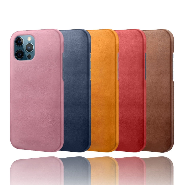 For iPhone 12 Pro Max Calf Texture PC + PU Phone Case