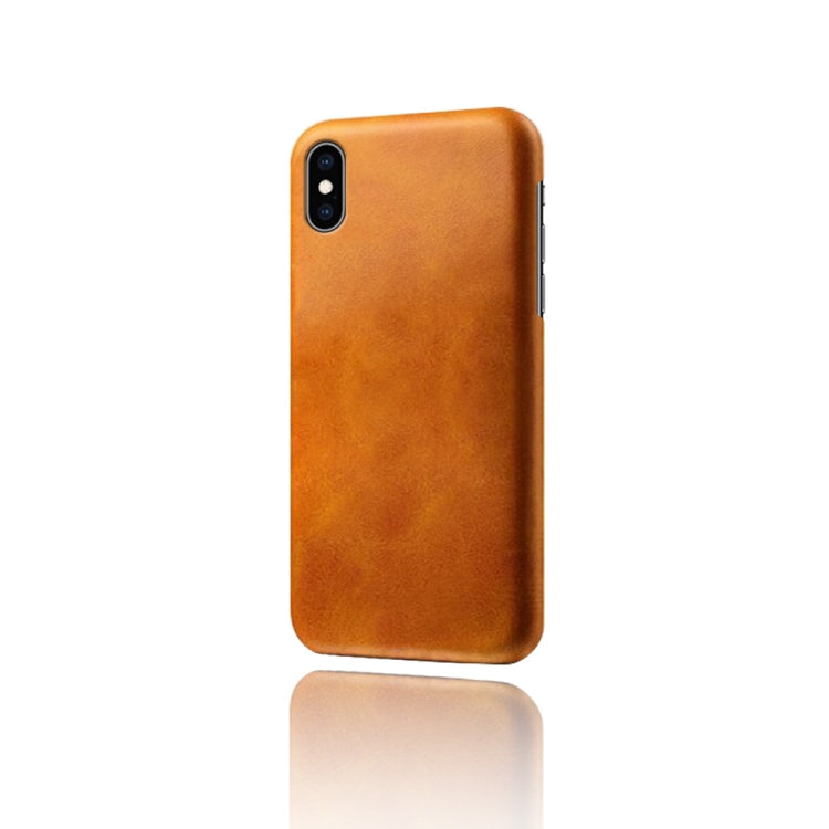 For iPhone XS Max Calf Texture PC + PU Phone Case