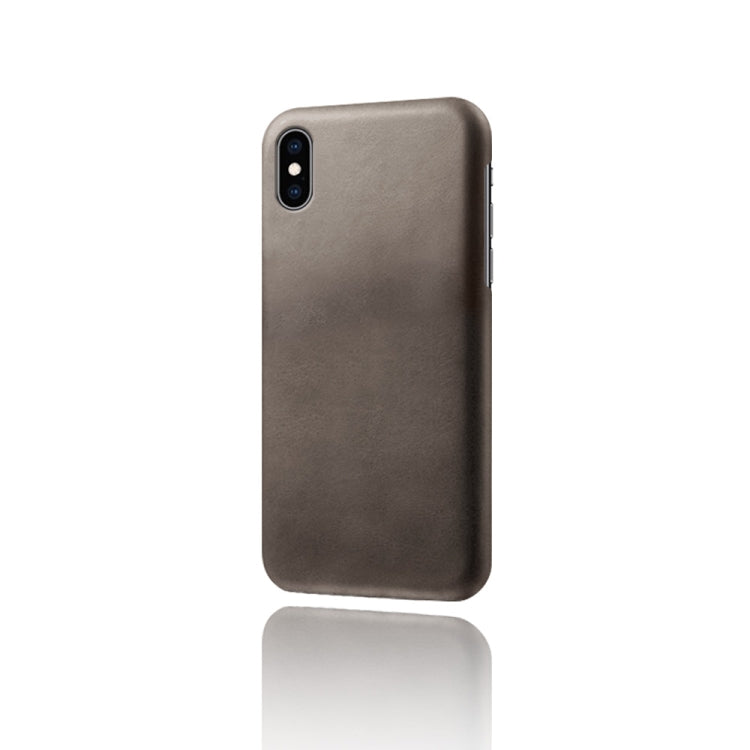 For iPhone XS Max Calf Texture PC + PU Phone Case