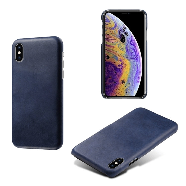 For iPhone XS Max Calf Texture PC + PU Phone Case