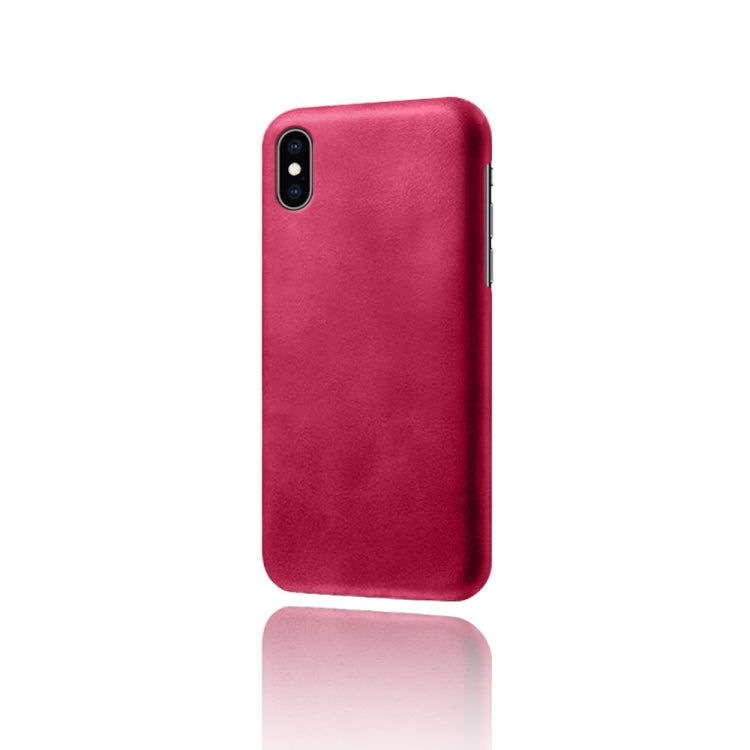 For iPhone XS Max Calf Texture PC + PU Phone Case