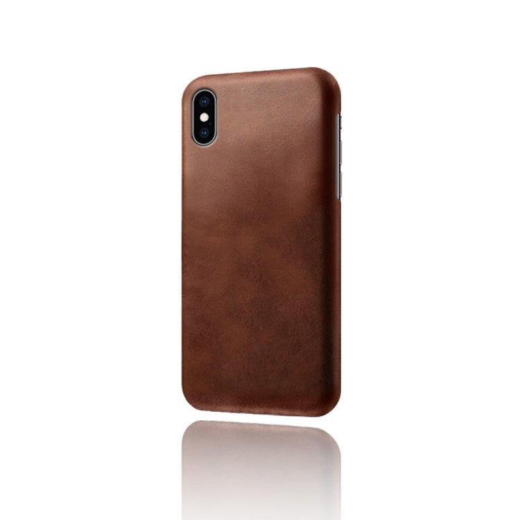 For iPhone XS Max Calf Texture PC + PU Phone Case