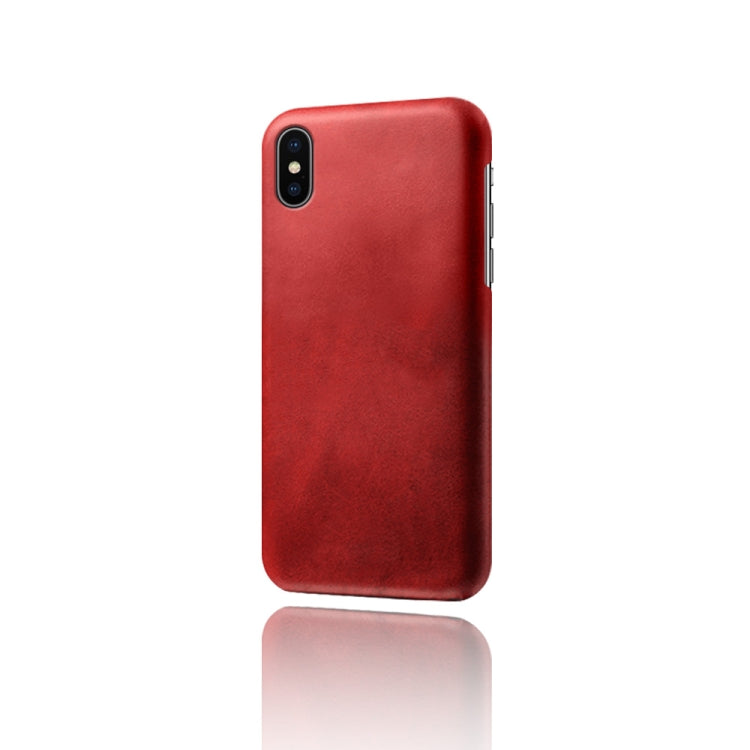 For iPhone X / XS Calf Texture PC + PU Phone Case