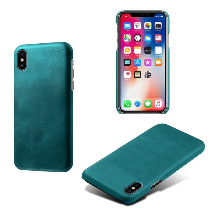 For iPhone X / XS Calf Texture PC + PU Phone Case