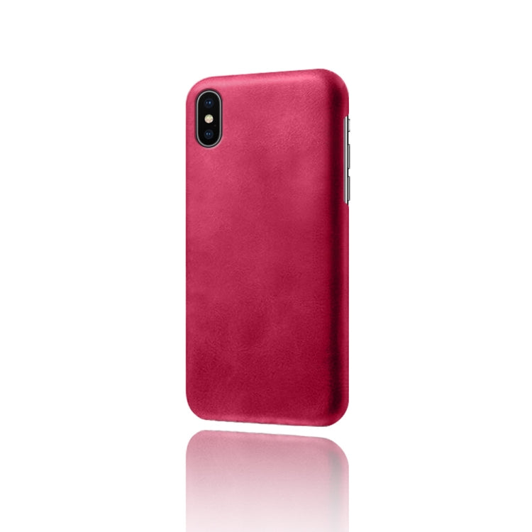 For iPhone X / XS Calf Texture PC + PU Phone Case