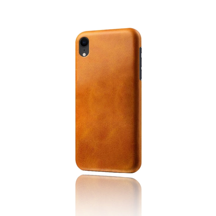For iPhone XR Calf Texture PC + PU Phone Case