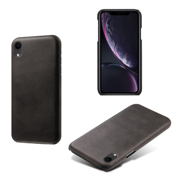 For iPhone XR Calf Texture PC + PU Phone Case