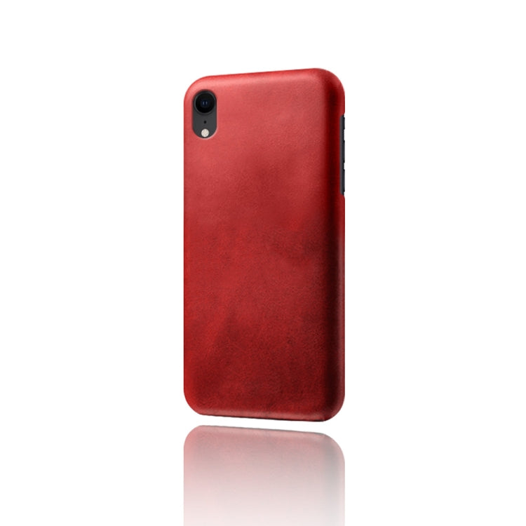For iPhone XR Calf Texture PC + PU Phone Case
