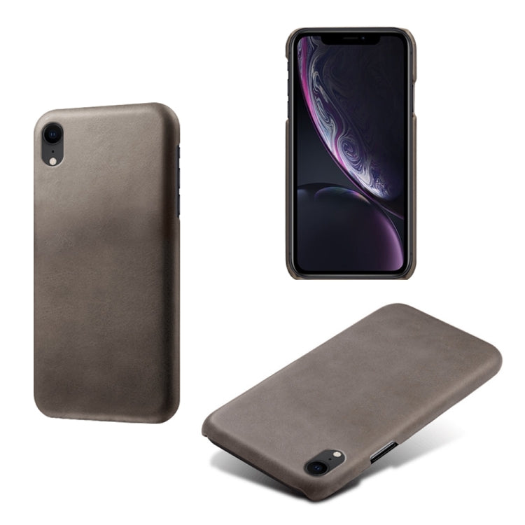 For iPhone XR Calf Texture PC + PU Phone Case