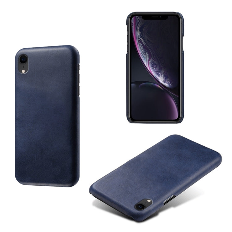 For iPhone XR Calf Texture PC + PU Phone Case