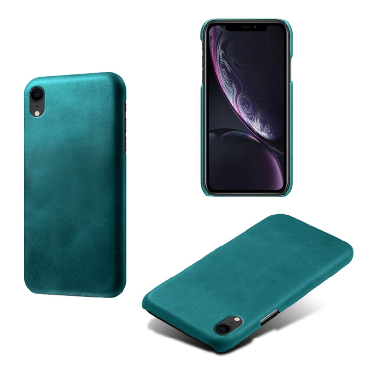For iPhone XR Calf Texture PC + PU Phone Case