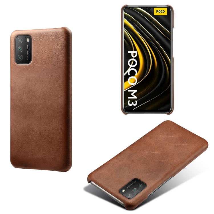 For Xiaomi Poco M3 Calf Texture PC + PU Phone Case