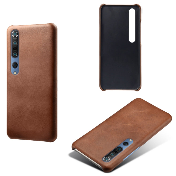 For Xiaomi Mi 10 5G / Mi 10 Pro 5G Calf Texture PC + PU Phone Case