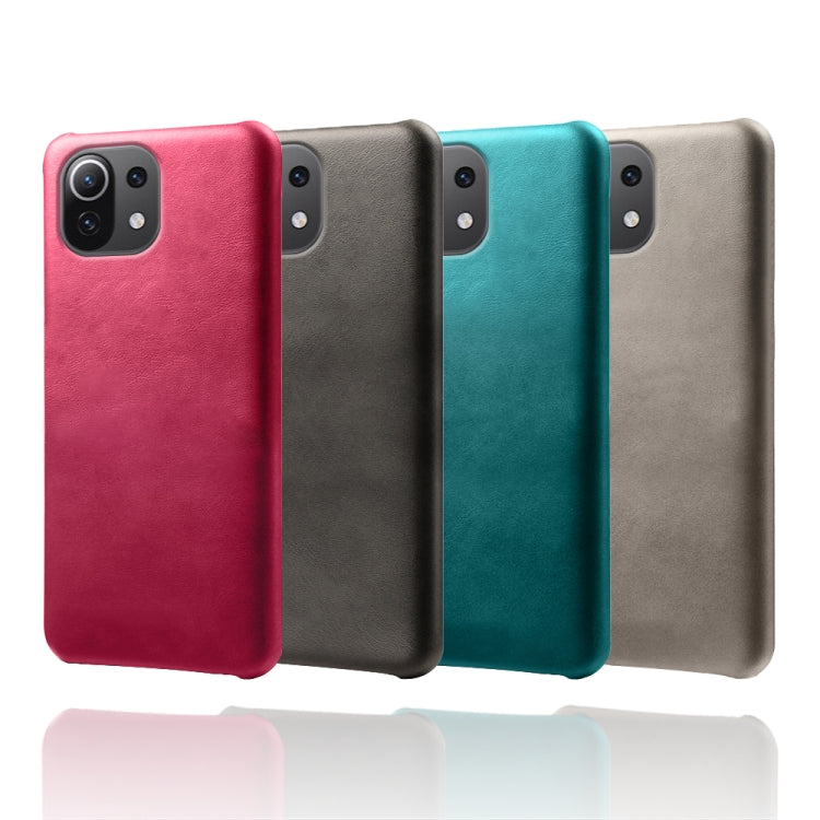 For Xiaomi Mi 11 Lite 5G Calf Texture PC + PU Phone Case
