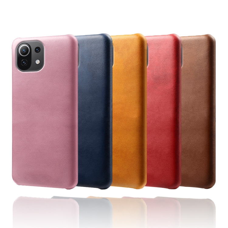 For Xiaomi Mi 11 Lite 5G Calf Texture PC + PU Phone Case
