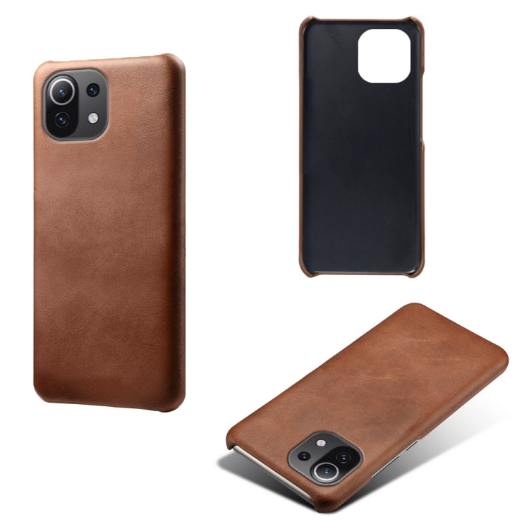 For Xiaomi Mi 11 Lite 5G Calf Texture PC + PU Phone Case