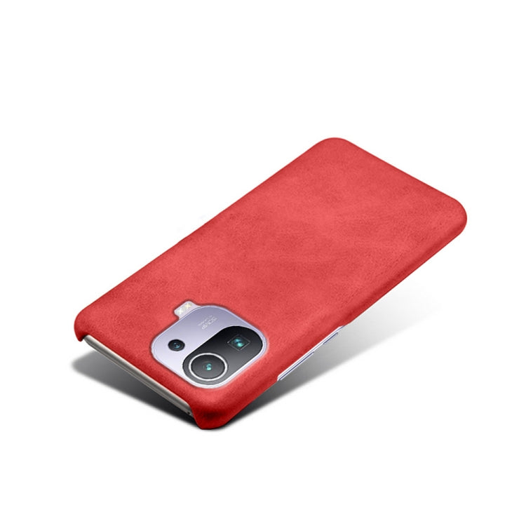 For Xiaomi Mi 11 Pro Calf Texture PC + PU Phone Case