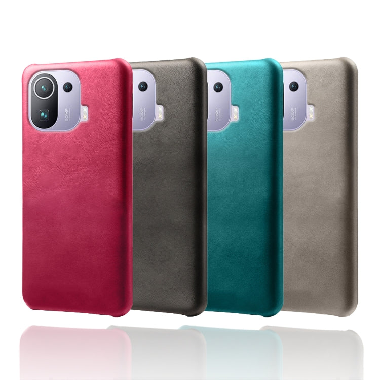 For Xiaomi Mi 11 Pro Calf Texture PC + PU Phone Case