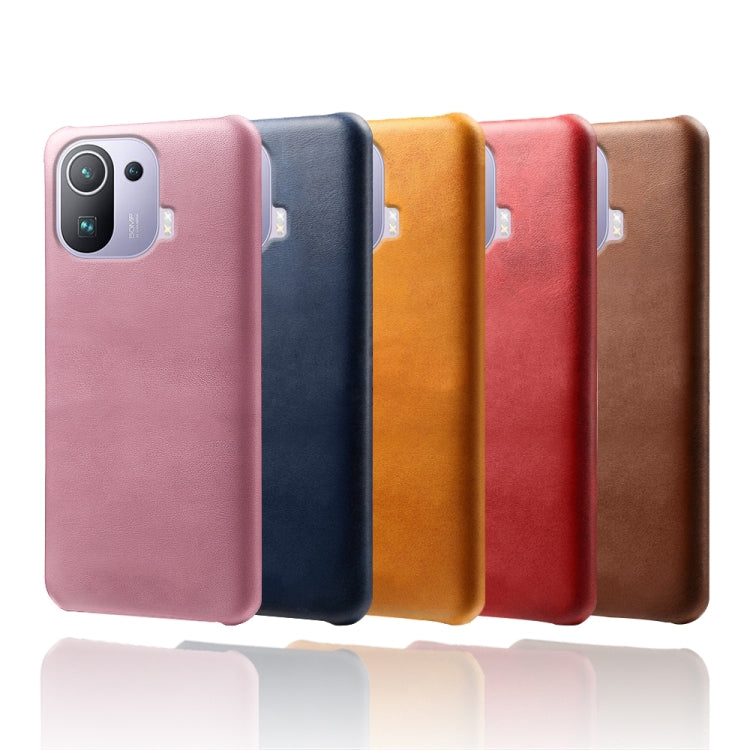 For Xiaomi Mi 11 Pro Calf Texture PC + PU Phone Case