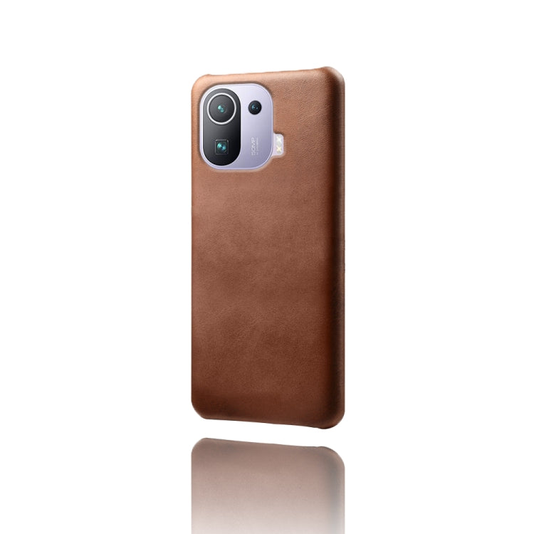 For Xiaomi Mi 11 Pro Calf Texture PC + PU Phone Case