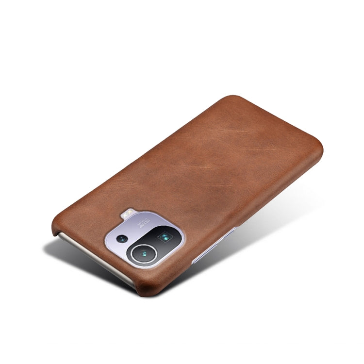 For Xiaomi Mi 11 Pro Calf Texture PC + PU Phone Case