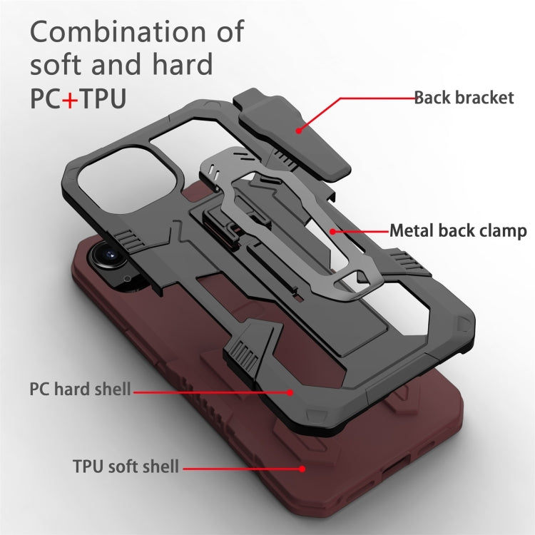 For iPhone 13 Pro Machine Armor Warrior PC + TPU Phone Case