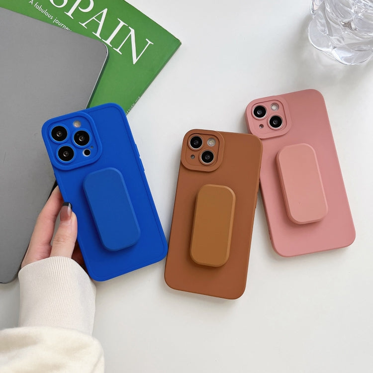 For iPhone 13 mini TPU Phone Case with Holder (Pink)