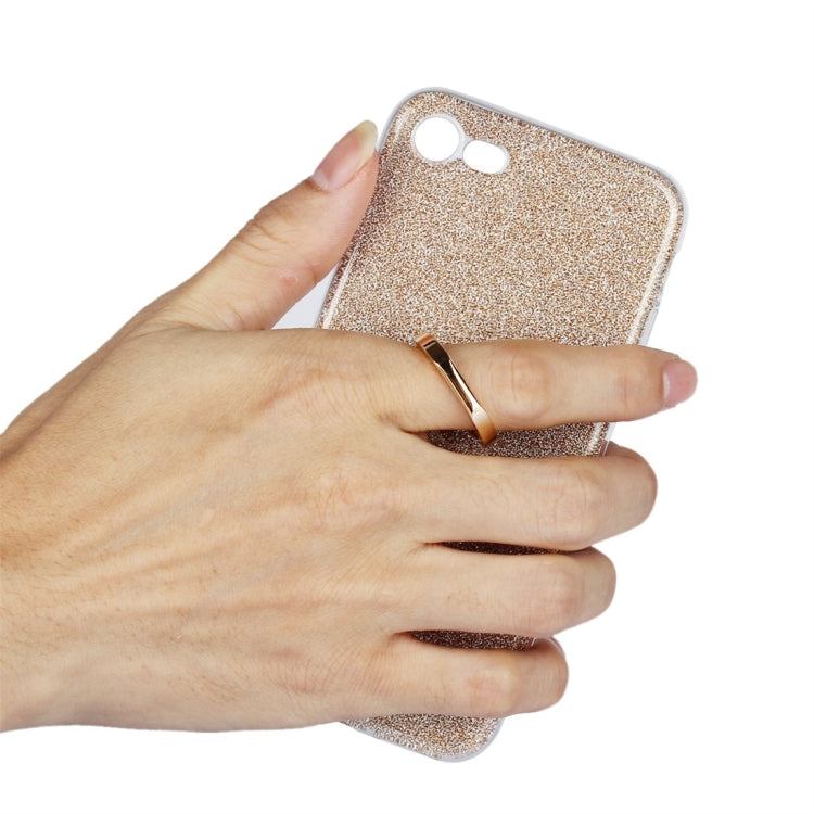 For iPhone 7 / 8 Glittery Powder Shockproof TPU Protective Case with Ring Holder