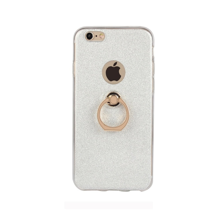 For iPhone 6 / 6s Glittery Powder Shockproof TPU Protective Case with Ring Holder