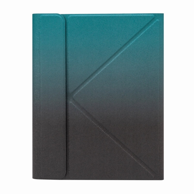 H-097C Touch Bluetooth Keyboard Leather Case with Rear Three-fold Holder For iPad 9.7 2018 & 2017