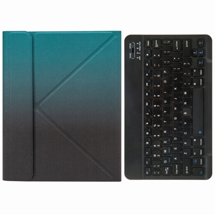 H-097 Bluetooth Keyboard Leather Case with Rear Three-fold Holder For iPad 9.7 2018 & 2017