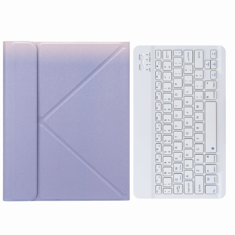 H-097 Bluetooth Keyboard Leather Case with Rear Three-fold Holder For iPad 9.7 2018 & 2017