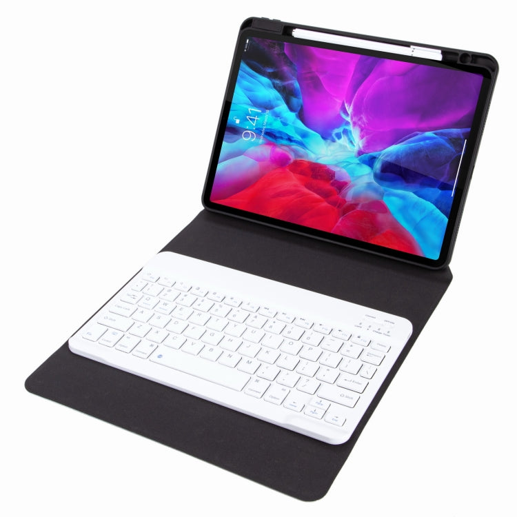 H-097 Bluetooth Keyboard Leather Case with Rear Three-fold Holder For iPad 9.7 2018 & 2017