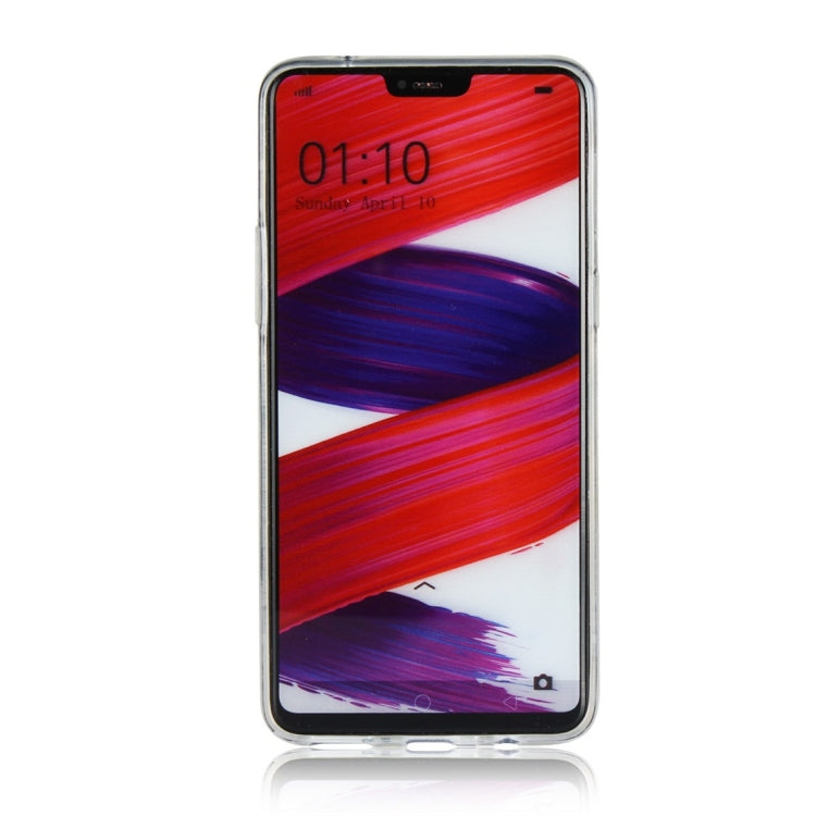 For OPPO R15 Glittery Powder Shockproof TPU Protective Case with Ring Holder