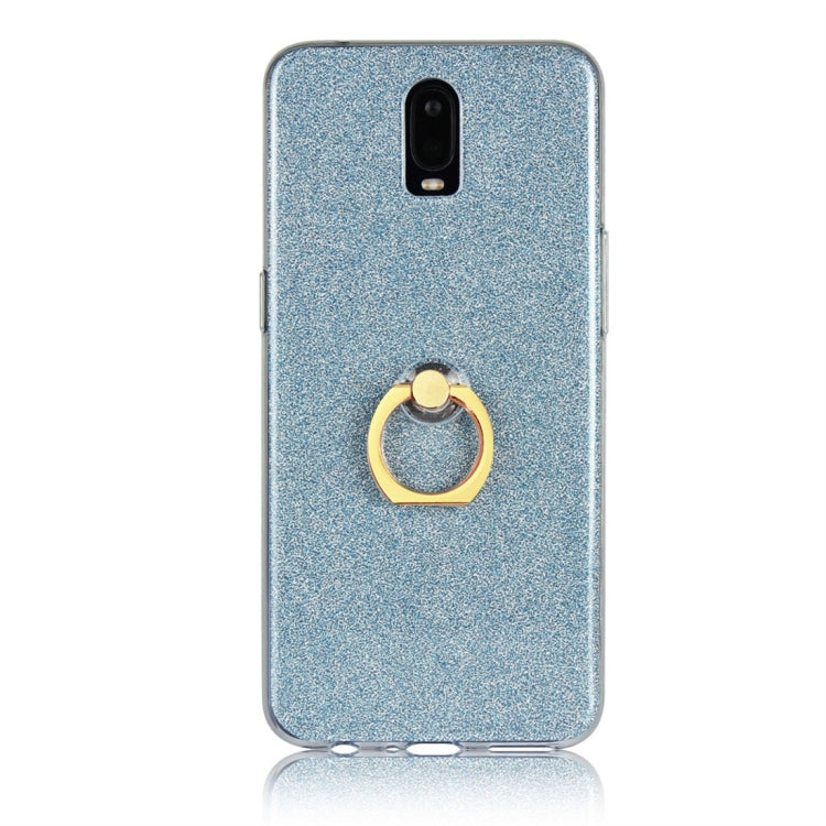 For OPPO R17 Glittery Powder Shockproof TPU Protective Case with Ring Holder