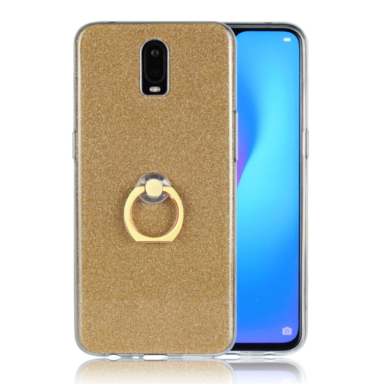 For OPPO R17 Glittery Powder Shockproof TPU Protective Case with Ring Holder